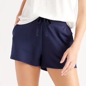 Navy Blue Quince Super Soft Fleece Shorts